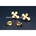 Chinese Wholesale Cross Stainless Steel Stud Earrings for Unisex ZZE016